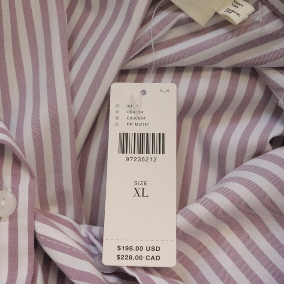 NWT Anthropologie Exquise The Tobie Shirt Dress Purple Stripe XL - Picture 8 of 10